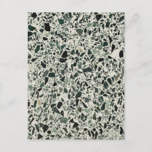 Modern Green Terrazzo Briefkaart
