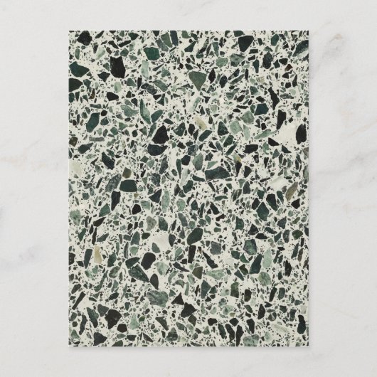 Modern Green Terrazzo Briefkaart (Voorkant)