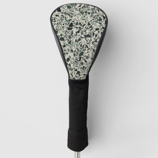 Modern Green Terrazzo Golfheadcover (Voorkant)