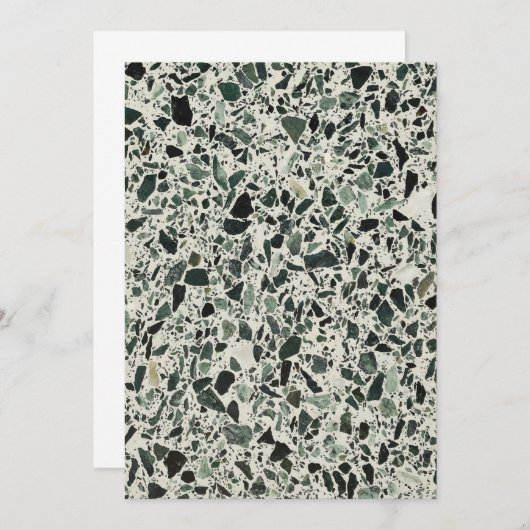 Modern Green Terrazzo Kaart (Voorkant / Achterkant)