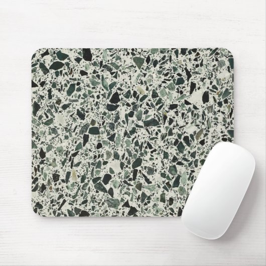 Modern Green Terrazzo Muismat (Met muis)