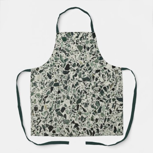 Modern Green Terrazzo Schort (Voorkant)