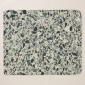 Modern Green Terrazzo Sherpa Deken (Voorkant (horizontaal))