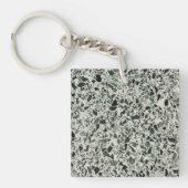 Modern Green Terrazzo Sleutelhanger (voorkant)