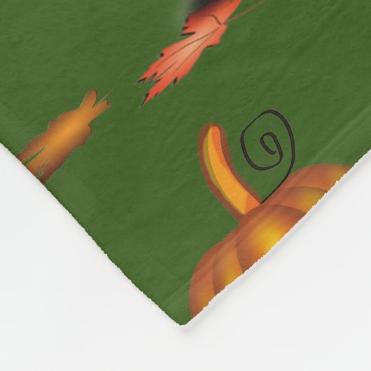 Modern Green | THANKSGIVING | Pompoen Fleece Deken (Hoek)