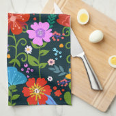 Modern Green Theedoek (Quarter Fold)