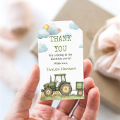 Modern Green Tractor 1st Birthday Party Cadeaulabel