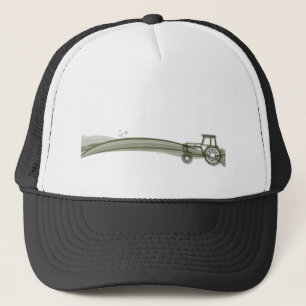 Modern Green Tractor Illustration Pet