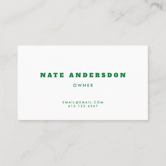 Modern Green Turf Installer Landscaper Gardener Bu Visitekaartje (Achterkant)