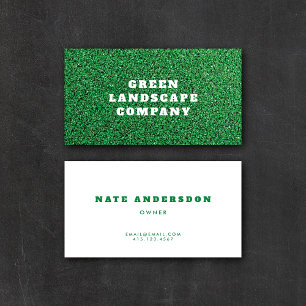 Modern Green Turf Installer Landscaper Gardener Bu Visitekaartje