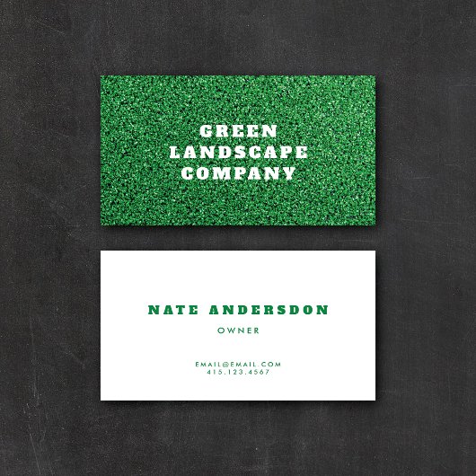 Modern Green Turf Installer Landscaper Gardener Bu Visitekaartje