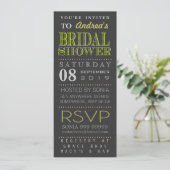 Modern Green Typography Vrijgezellenfeest Long Kaart (Staand voorkant)