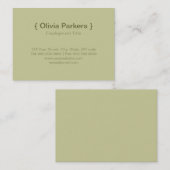 Modern Green Visitekaartje (Voorkant / Achterkant)