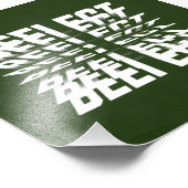 Modern Green Wall Art with Rotating Text - soccer  Foto Afdruk (Hoek)