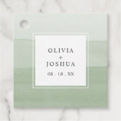 Modern Green Wedding Bedankjes Labels (Voorkant)