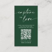 Modern Green Wedding Leg de liefde QR Code Informatiekaartje (Voorkant)