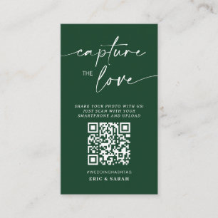 Modern Green Wedding Leg de liefde QR Code Informatiekaartje