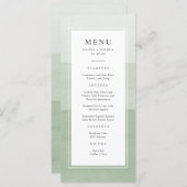 Modern Green Wedding Menu (Voorkant / Achterkant)