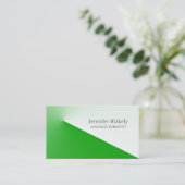 Modern Green White Afspraak Visitekaartje Afsprakenkaartje (Staand voorkant)
