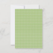 Modern Green White Gingham Cats in Love Weddenscha RSVP Kaartje (Achterkant)