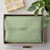 Modern Green & White Gingham Pattern Favor Tissuepapier (Geschenk)