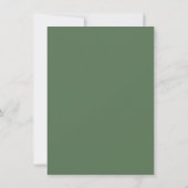 Modern Green White Protea Wedding Invitation Kaart (Achterkant)