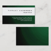 Modern Green White Stripe Trendy Professional Visitekaartje (Voorkant / Achterkant)