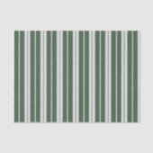 Modern Green White Striped Tissuepapier (Voorkant)