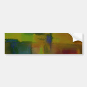 Modern Green Yellow Abstract Bumpersticker (Voorkant)