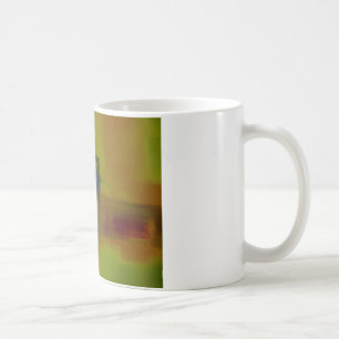 Modern Green Yellow Abstract Koffiemok