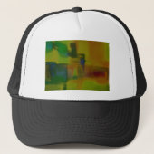 Modern Green Yellow Abstract Trucker Pet (Voorkant)