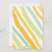 Modern Green Yellow Typography Couples Baby shower Kaart (Achterkant)