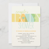 Modern Green Yellow Typography Couples Baby shower Kaart (Voorkant)