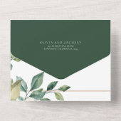 Modern Greenery All in One Wedding Invitation Uitnodiging (Achterkant)