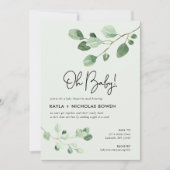 Modern Greenery Baby shower per Mail Kaart (Voorkant)