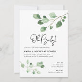 Modern Greenery Baby shower per Mail Kaart (Voorkant)
