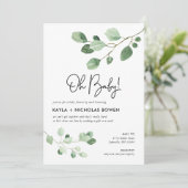 Modern Greenery Baby shower per Mail Kaart (Staand voorkant)