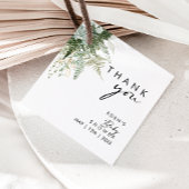 Modern Greenery Baby shower Square dank u Bedankjes Labels