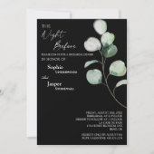 Modern Greenery Black Night before Rehearsal Kaart (Voorkant)