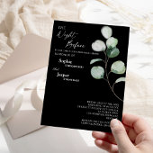 Modern Greenery Black Night before Rehearsal Kaart