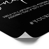 Modern Greenery Black Wedding Oh Snap Poster (Hoek)