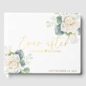 Modern Greenery Bloemen Bruids bruiloft gastenboek (Voorkant)