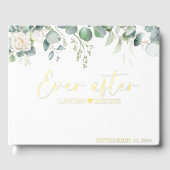 Modern Greenery Bloemen Bruids bruiloft gastenboek (Voorkant)