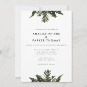 Modern Greenery Botanische bruiloft uitnodiging (Voorkant)