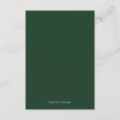 Modern Greenery bruiloft Favor-donatiekaart Advieskaart (Achterkant)