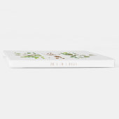 Modern Greenery bruiloft gastenboeken met initiale (Rug)
