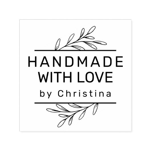 Modern Greenery Creëer Your Ewn Handmade Zelfinktende Stempel (Design)