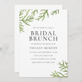 Modern Greenery Elegant Bridal Brunch Uitnodiging (Voorkant / Achterkant)