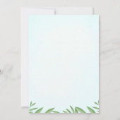 Modern Greenery Elephant Boy Baby shower Kaart (Achterkant)