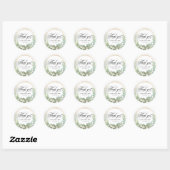 Modern Greenery en Gold bedankt Ronde Sticker (Vel)